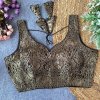 Tew Bollywood Pure Banarasi Silk With Golden Zari Blouse